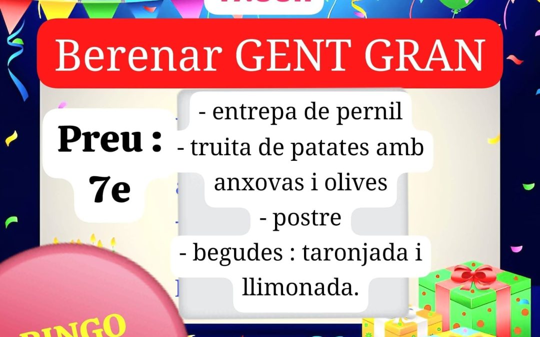 Berenar per la gent gran!