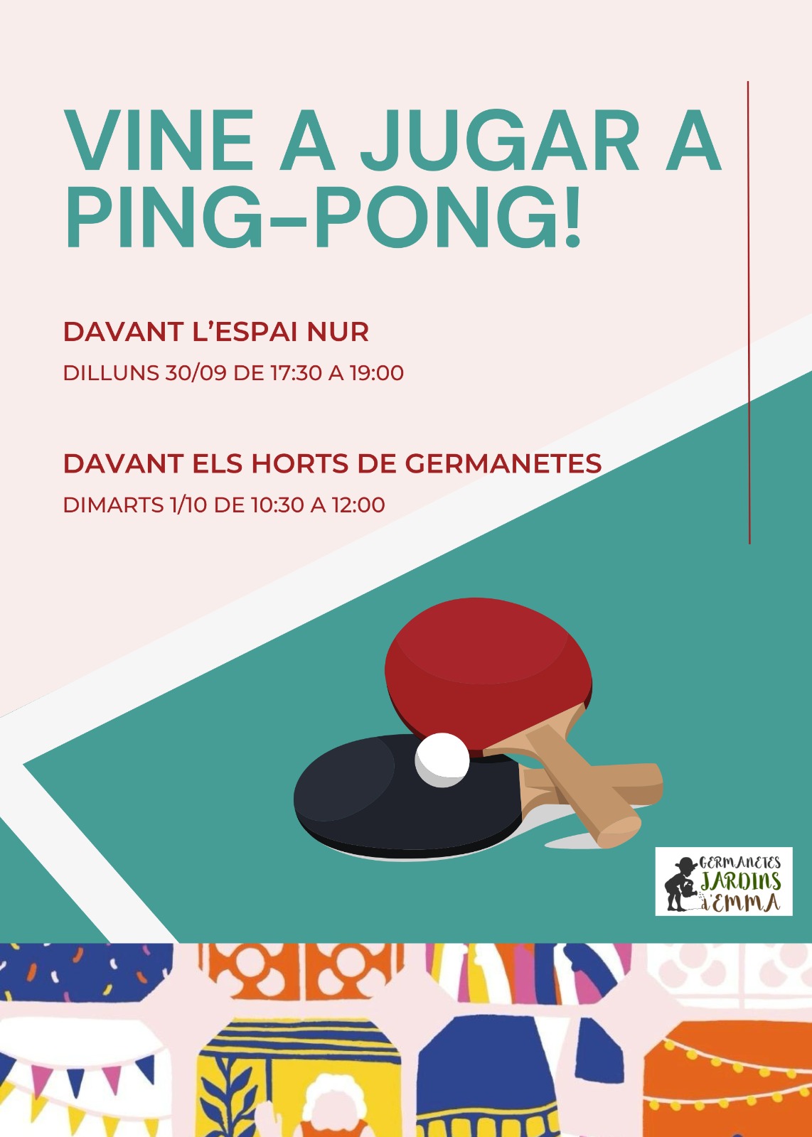 ACTE ANUL·LAT. Vine a jugar a Ping – Pong! 🏓