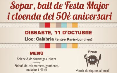 SOPAR I BALL DE FESTA MAJOR