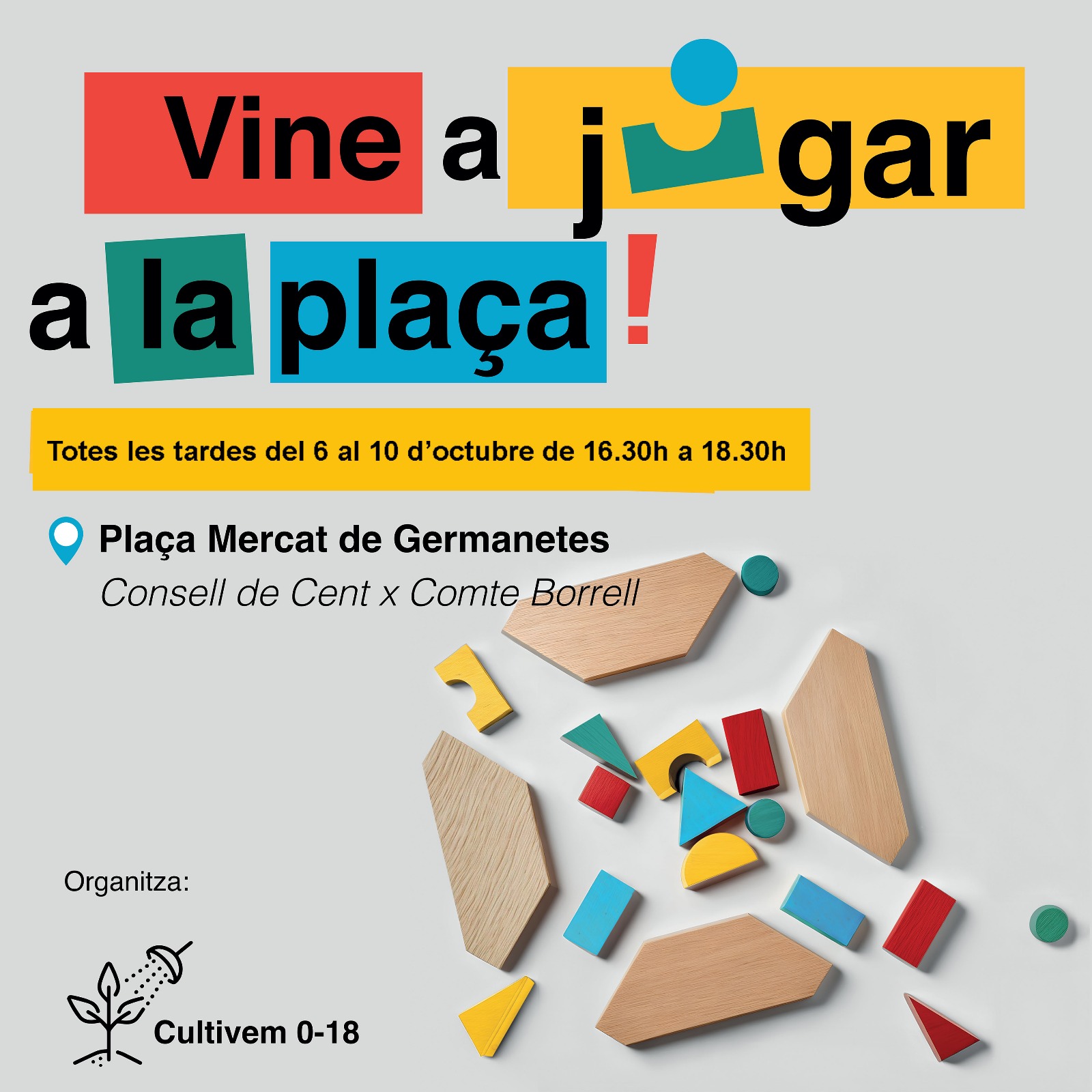 VINE A JUGAR A LA PLAÇA! Espai de joc