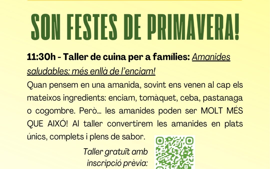 Mercat de Pagès amb taller de cuina, pica pica de degustació i  dinar de Festa Major